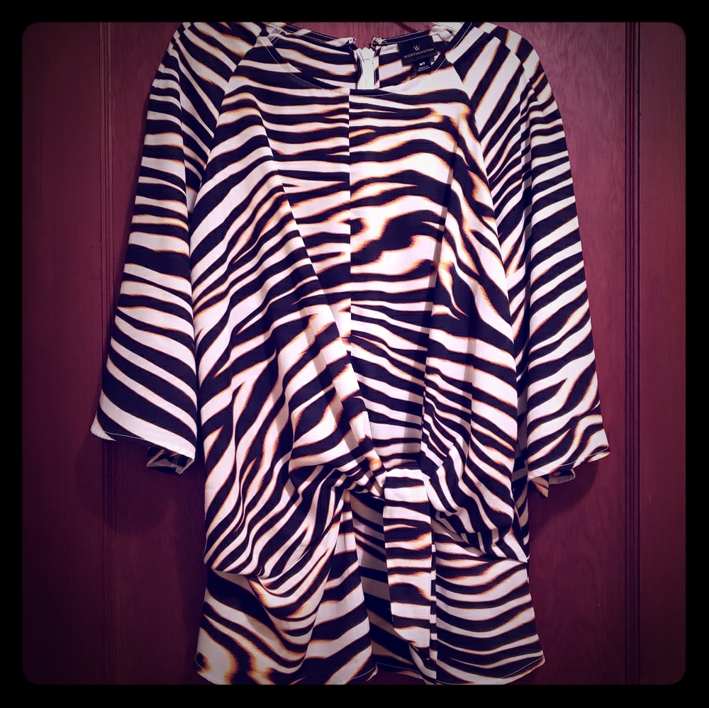 NWT Worthington Zebra Print Blouse